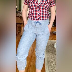 Athleta Linen joggers, size 4